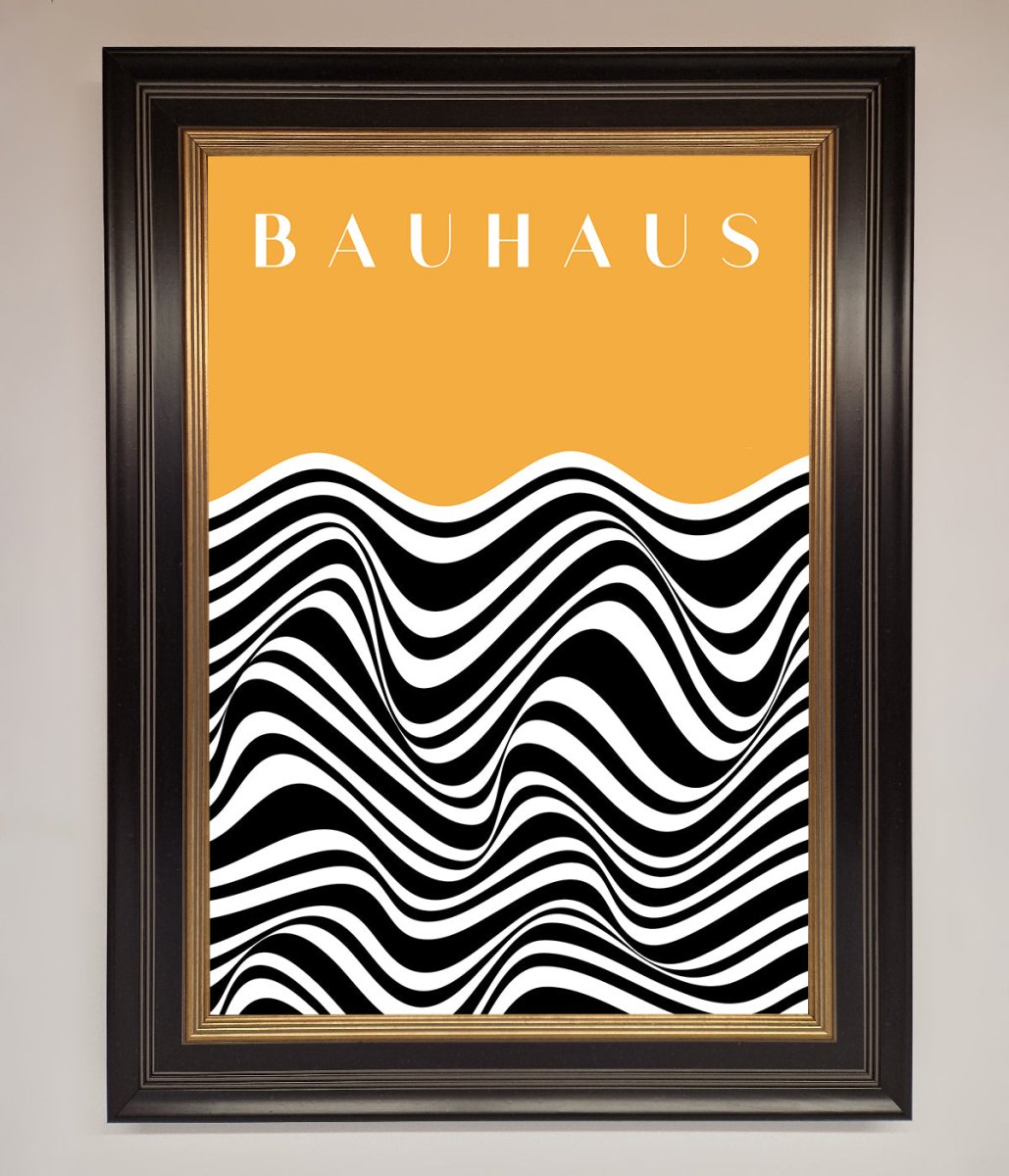 Bauhaus Yellow Framed Poster