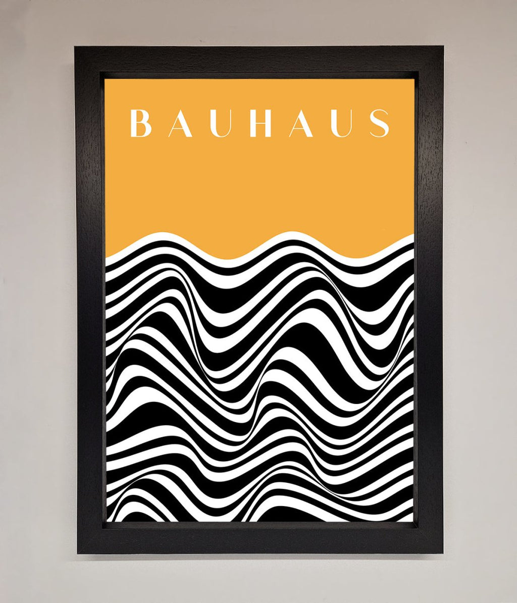 Bauhaus Yellow Framed Poster