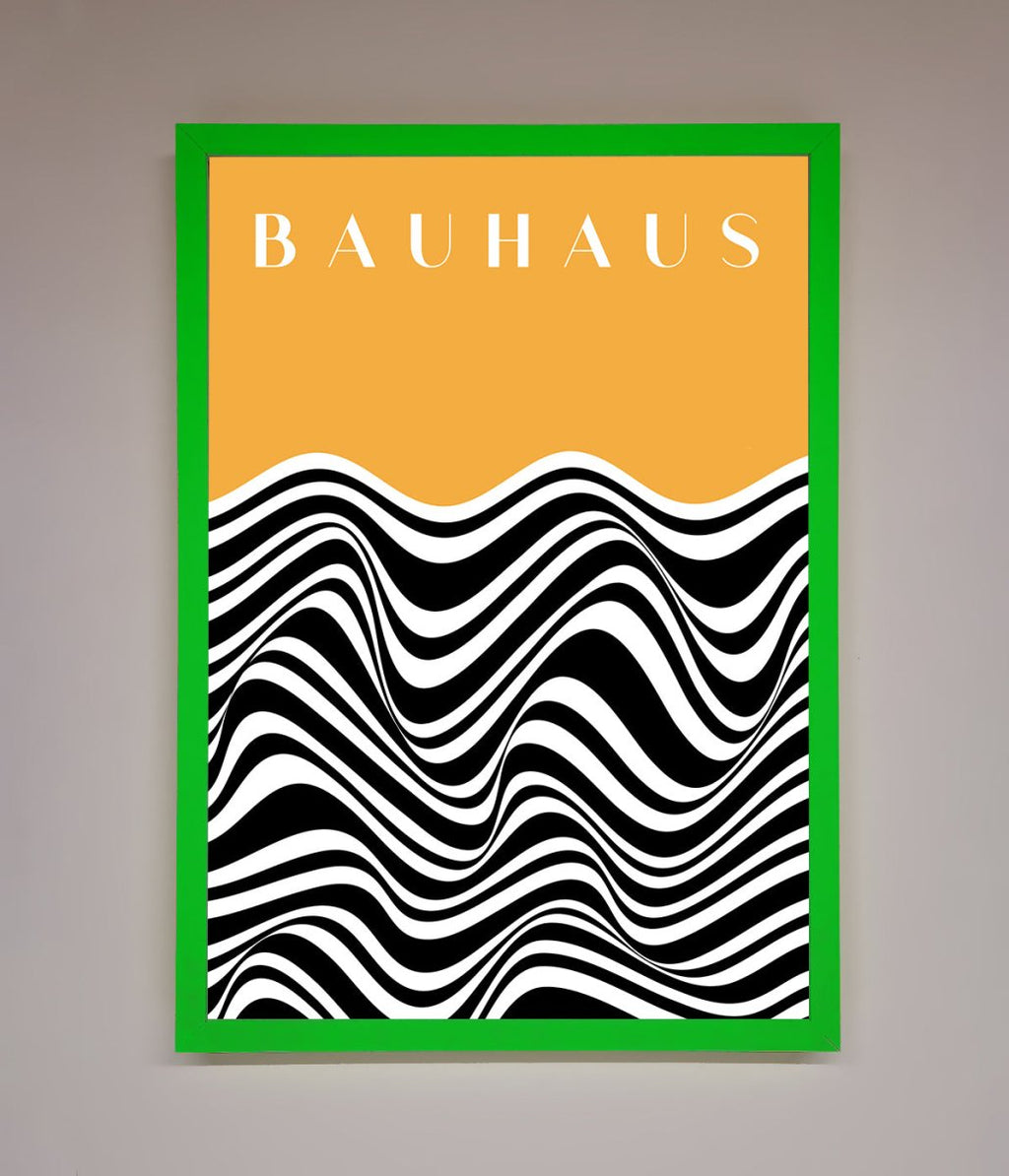 Bauhaus Yellow Framed Poster