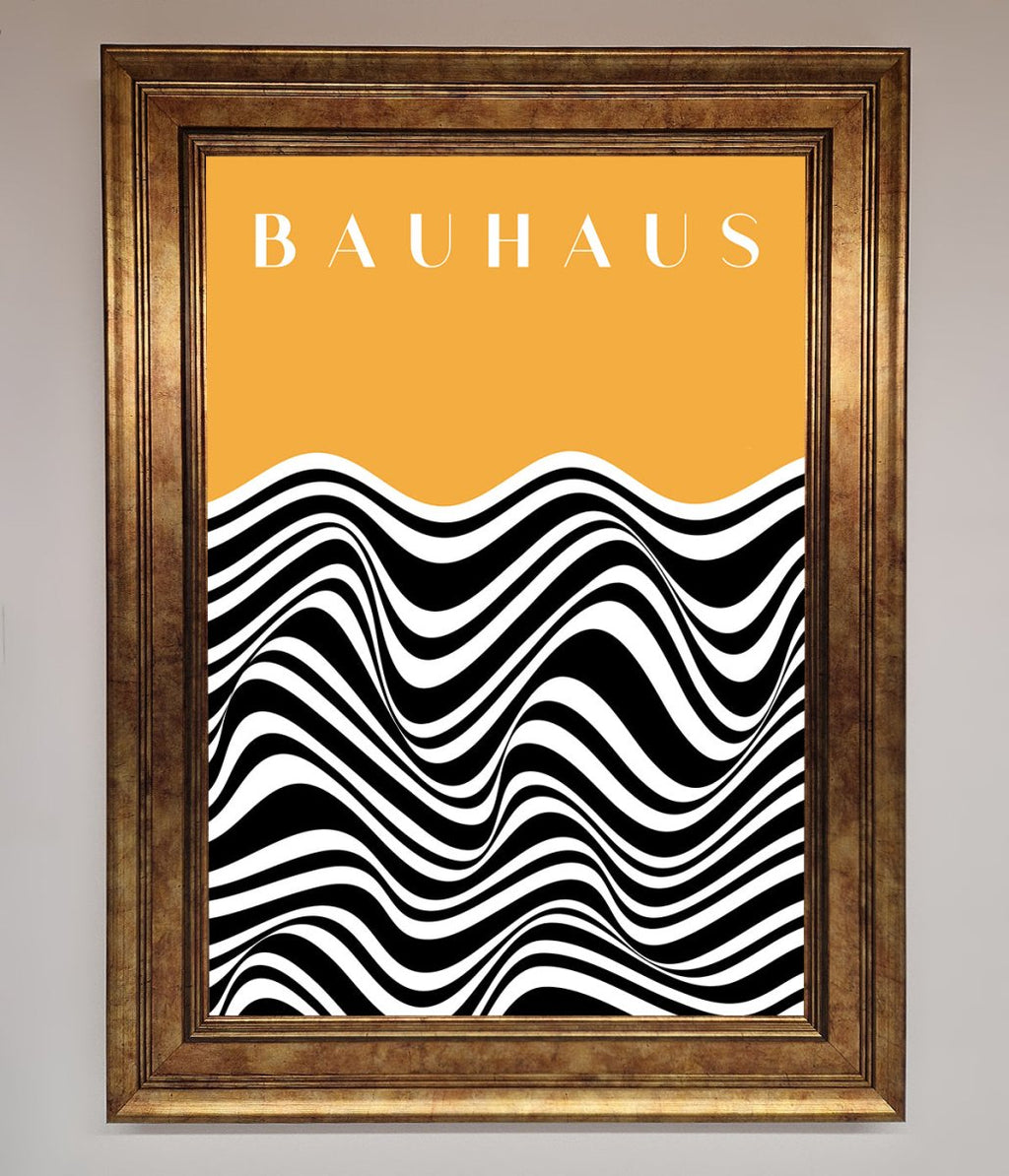 Bauhaus Yellow Framed Poster