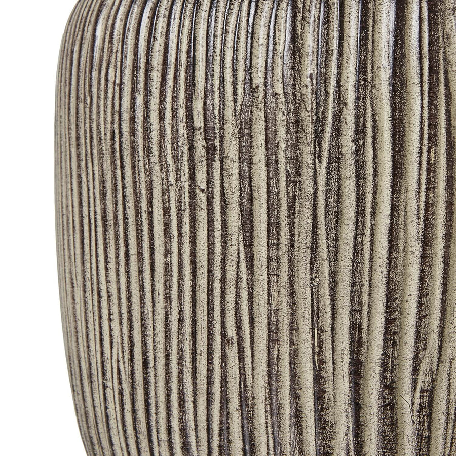 Handcrafted ochre table lamp with textured resin base and linen shade, warm earthy glow for cozy ambiance. by Sostter at brixbailey.com