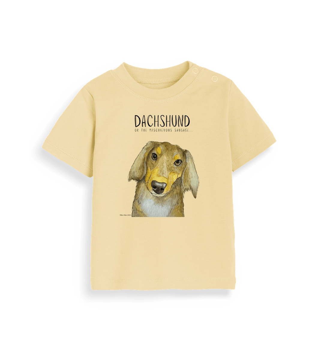 Long Haired Dachshund Baby Tee – Small But Mighty!