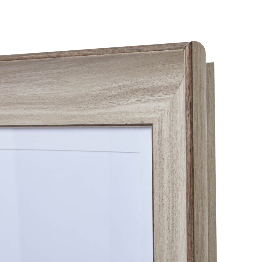 Whitewashed A2 picture frame with distressed wood finish, rustic minimalist design for wall or tabletop display. by Sostter at brixbailey.com