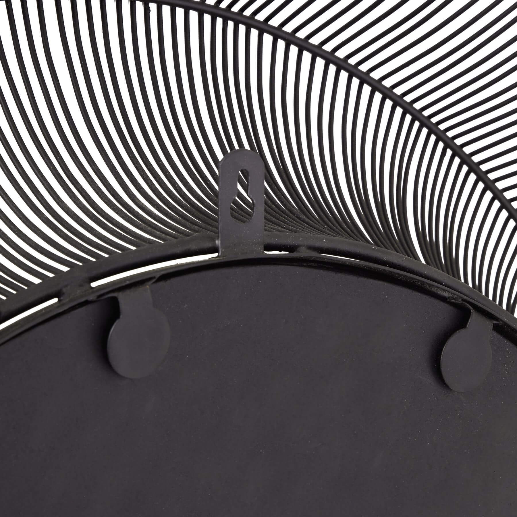 Chico black large wire mirror with geometric grid design and matte black metal frame, 120cm statement decor piece by Sostter at brixbailey.com