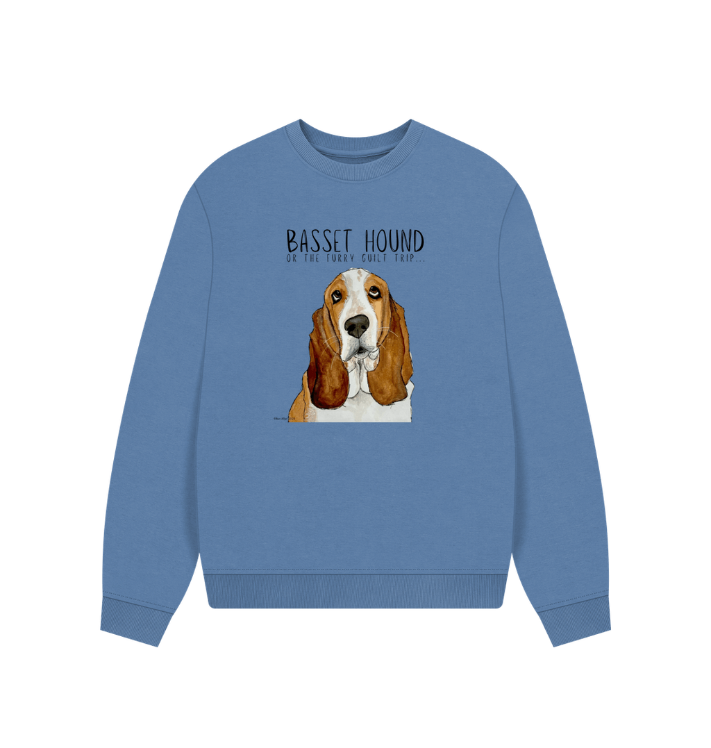 Basset Hound Women’s Oversized Sweatshirt: Cozy, Stylish & Full of Guilt!