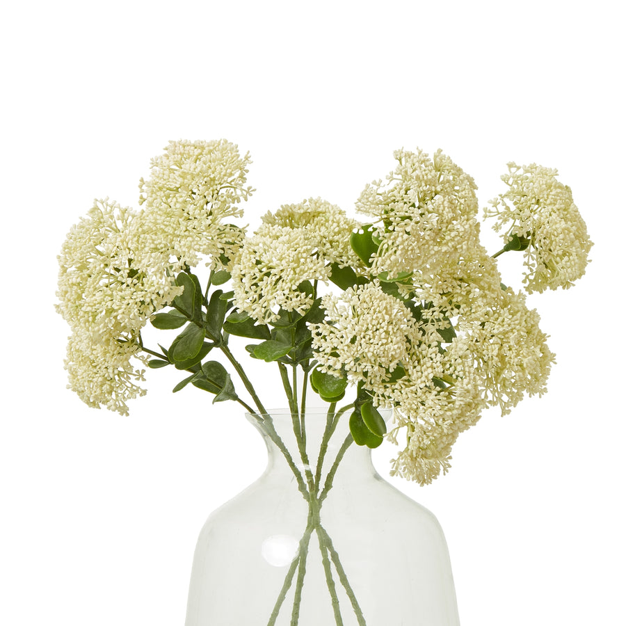 Introducing our stunning Cream Sedum Spray - Captivating Faux Bloom for Floral Arrangements by Hill Interiors at www.brixbailey.com