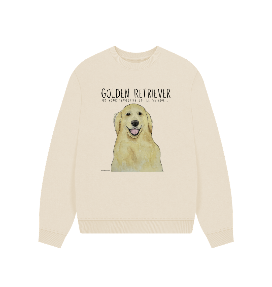 Golden Retriever Vibes: Sustainable Women's Oversized Sweatshirt
