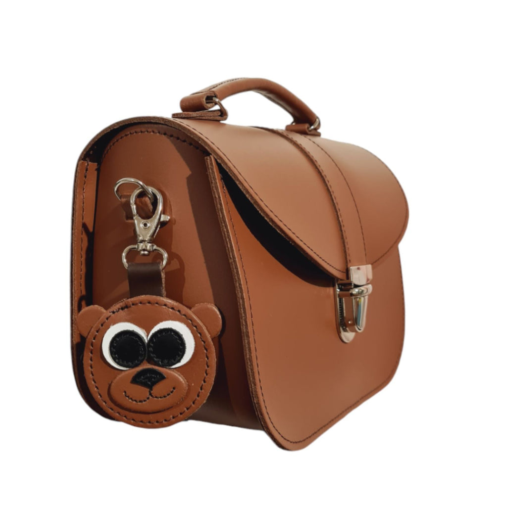 Brown Bear Handmade Leather Bag Charm