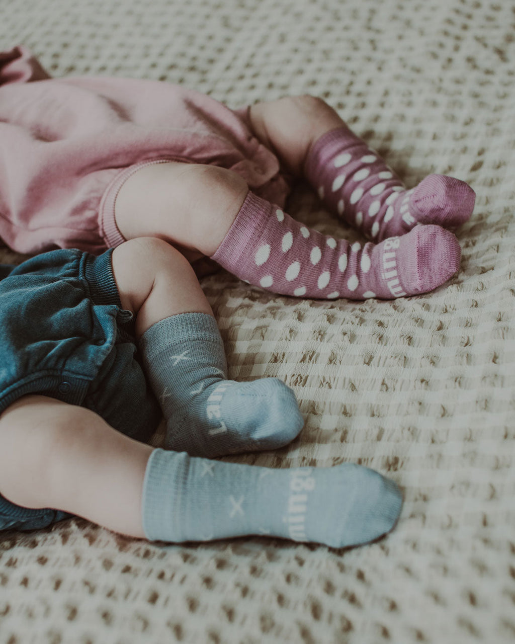 Pale Blue Crew Socks for Baby Beau