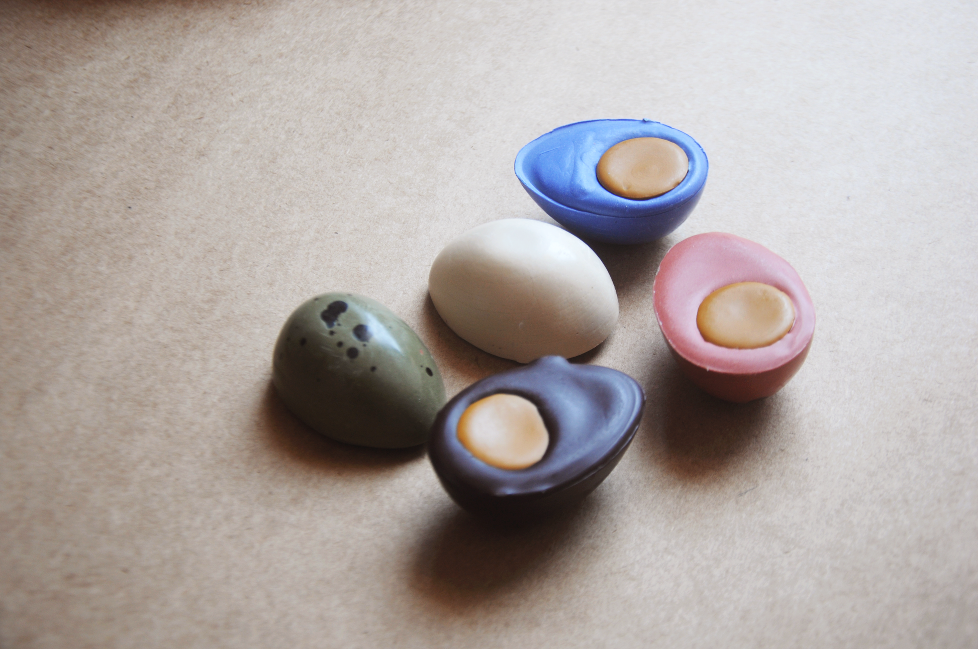 Golden Yolk Beeswax Crayon Eggs for Toddlers