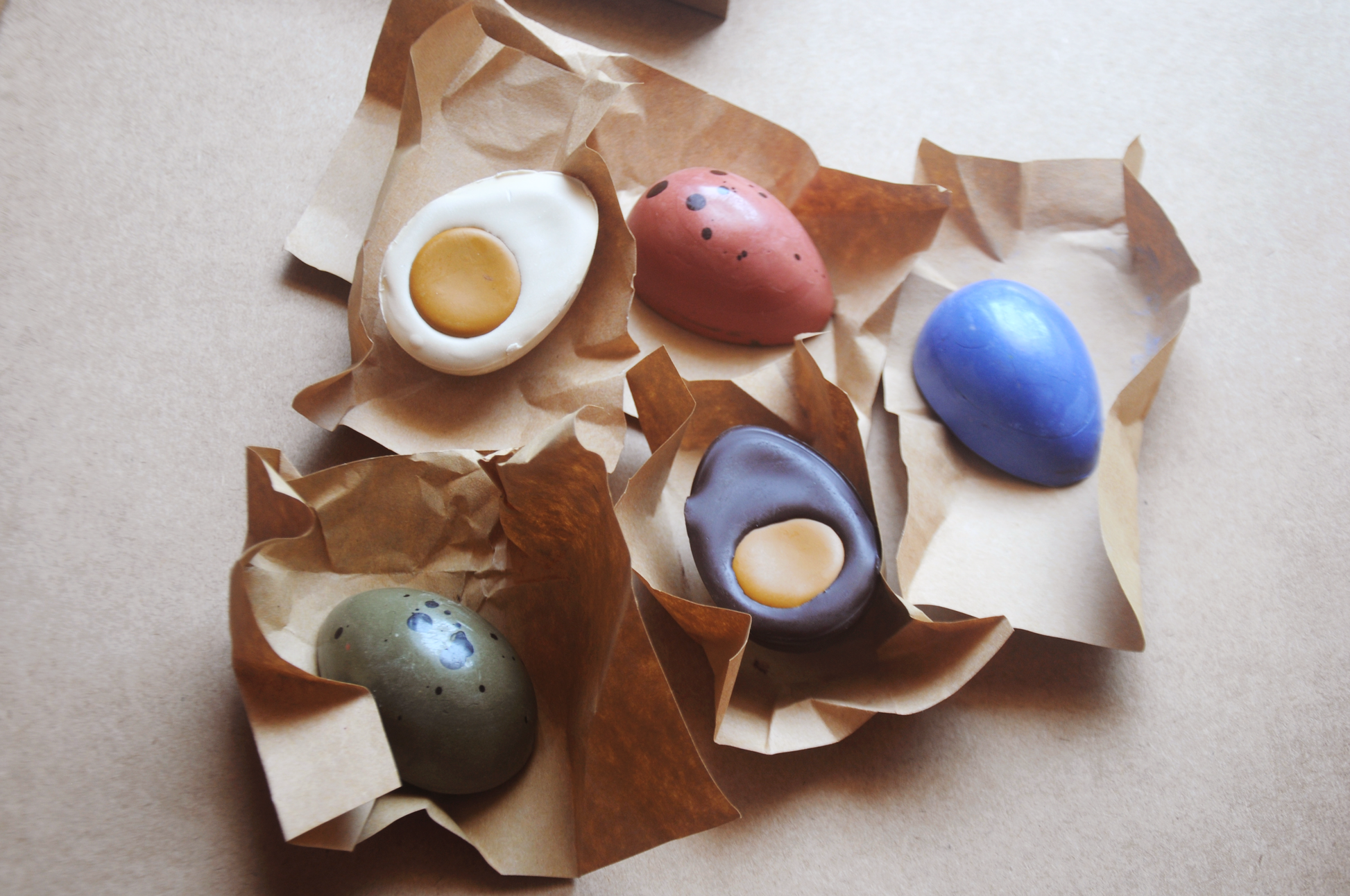 Golden Yolk Beeswax Crayon Eggs for Toddlers