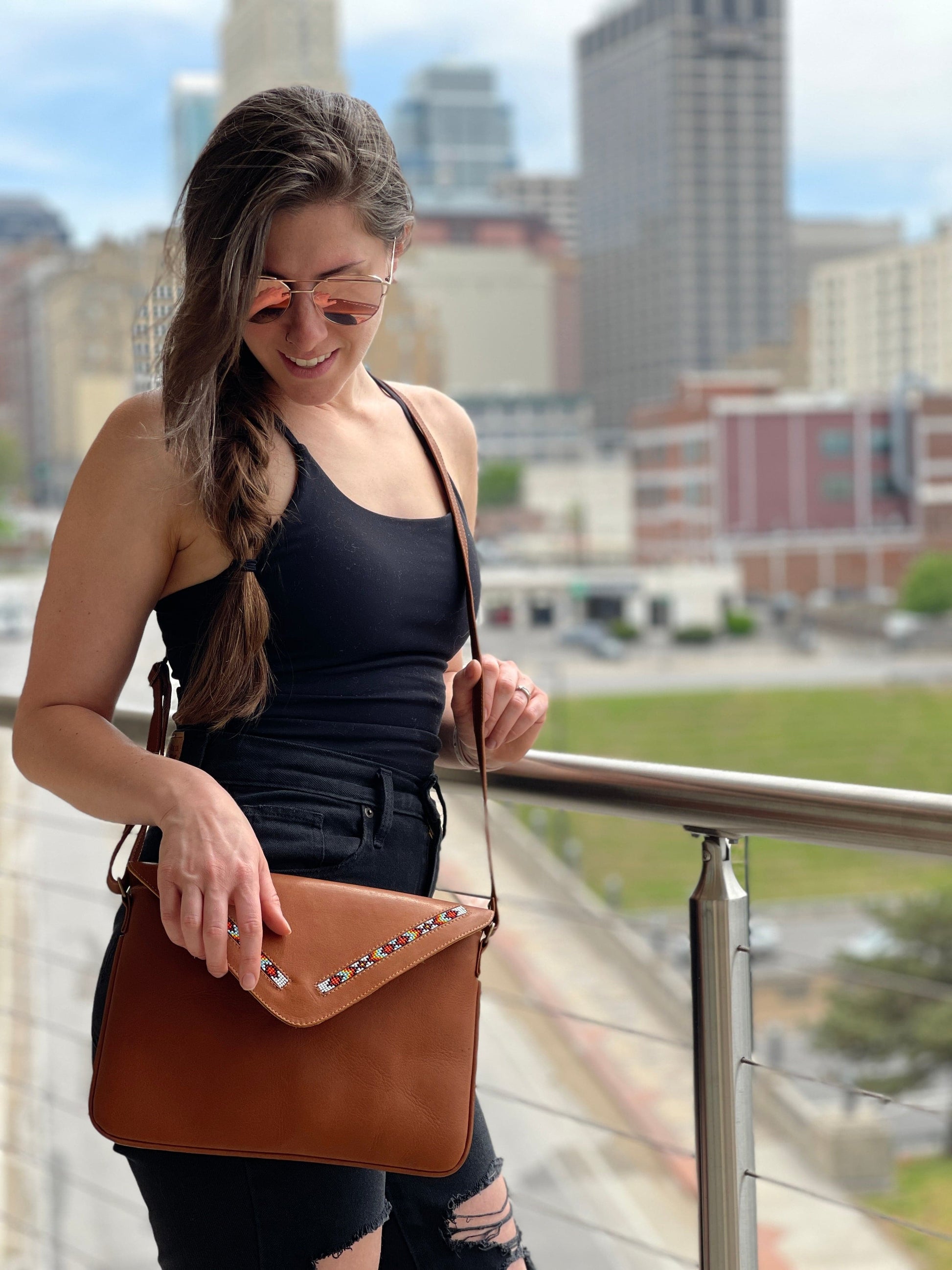 *IMPERFECT* Leather Envelope Crossbody Purse