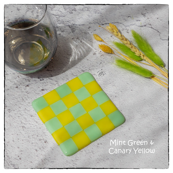 10cm Chequered Dual Coloured Coaster - Bullseye Collection