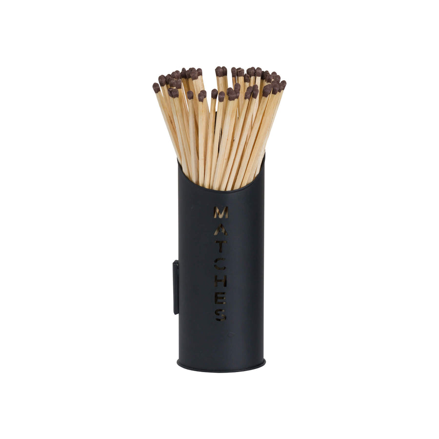 Black metal log and kindling bucket set with rustic charm, modern design, and matte black finish for fireplace storage. by Sostter at brixbailey.com