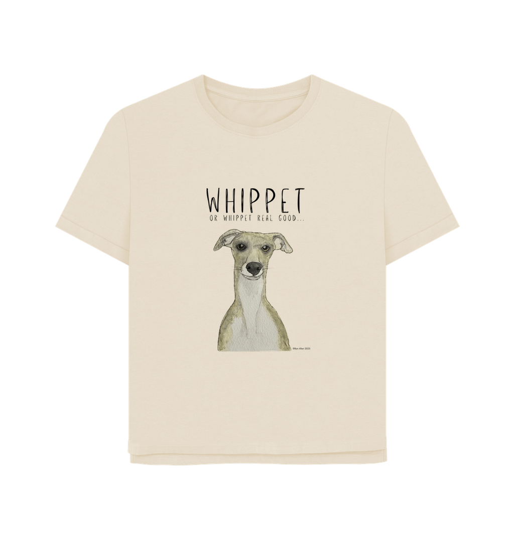 Whippet-Inspired Women’s Relaxed Fit T-Shirt: Ethical, Stylish & Zoomie-Approved!