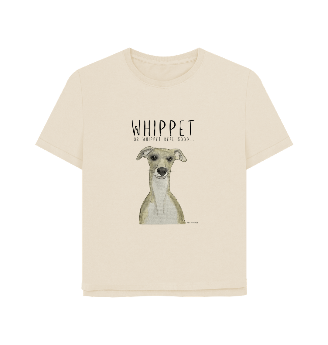 Whippet-Inspired Women’s Relaxed Fit T-Shirt: Ethical, Stylish & Zoomie-Approved!