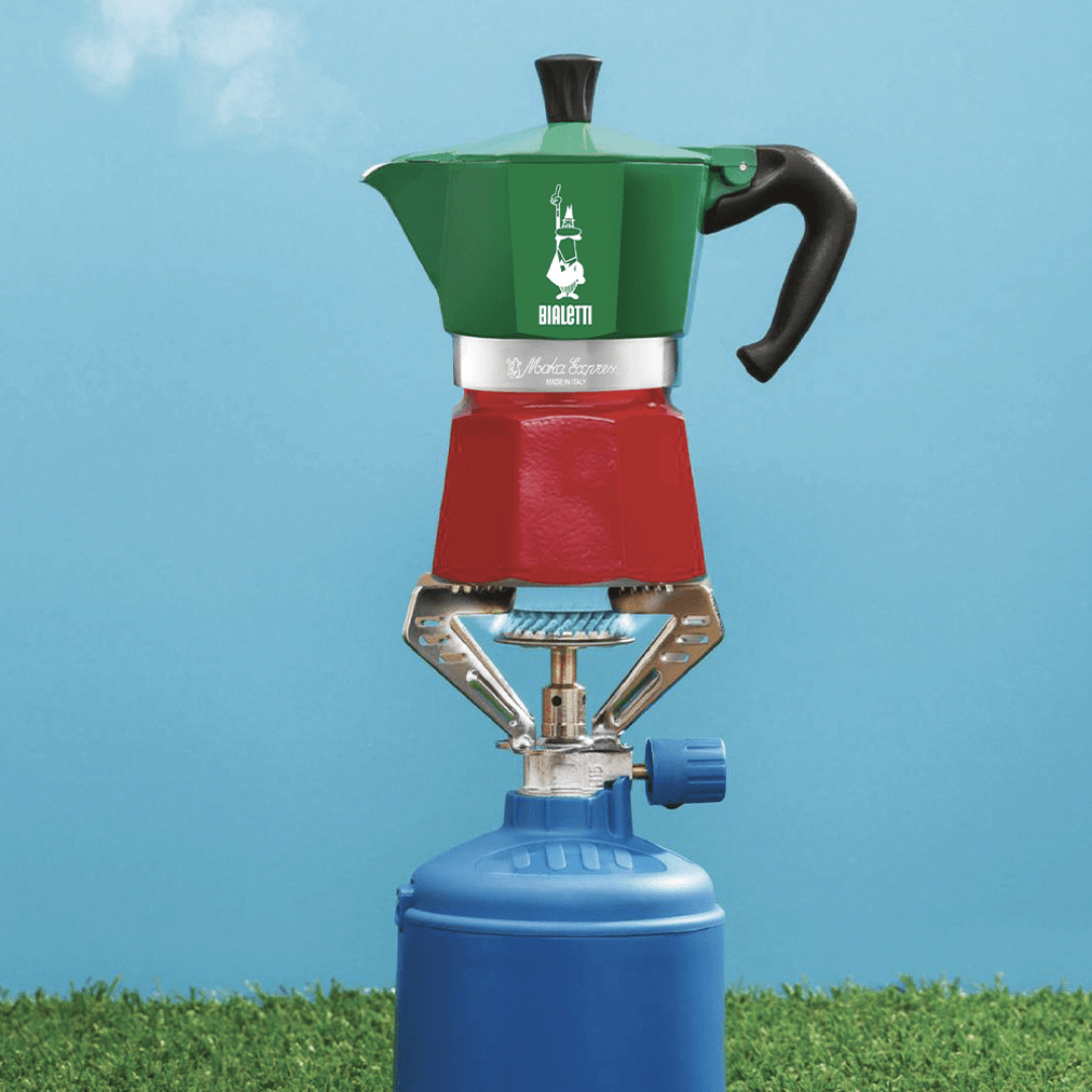 Bialetti Moka Express Tricolore Italia Stovetop Coffee Maker