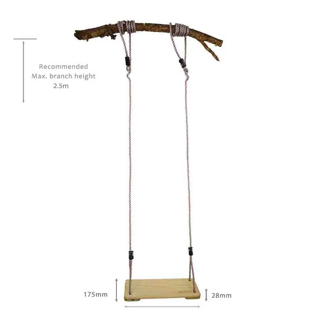 Pine Wood Swing Seat - Comfy, Secure & Durable