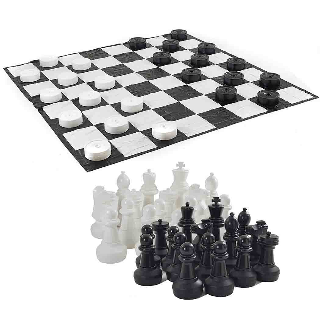 Giant Chess + Giant Draughts + Mat Package (3m x 3m)