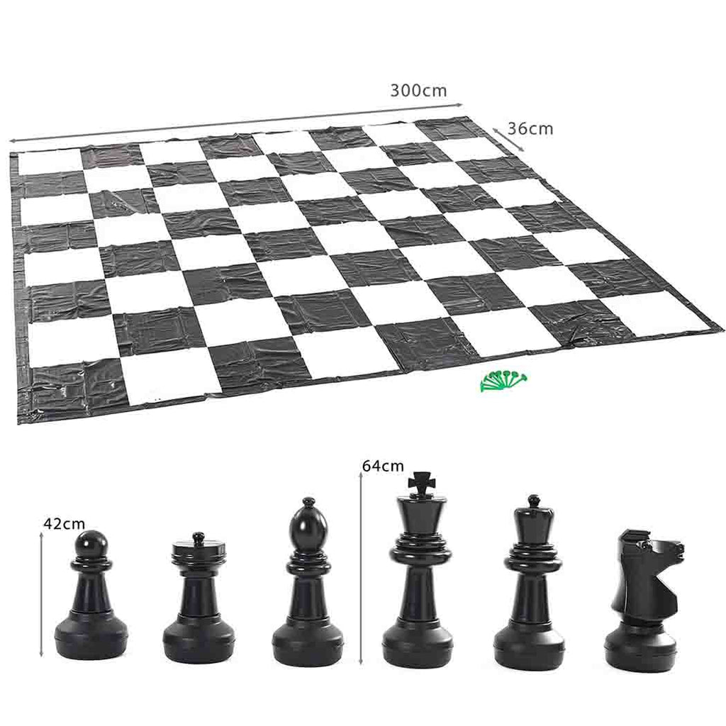 Giant Chess Set - Pieces and Mat Package (3m x 3m)