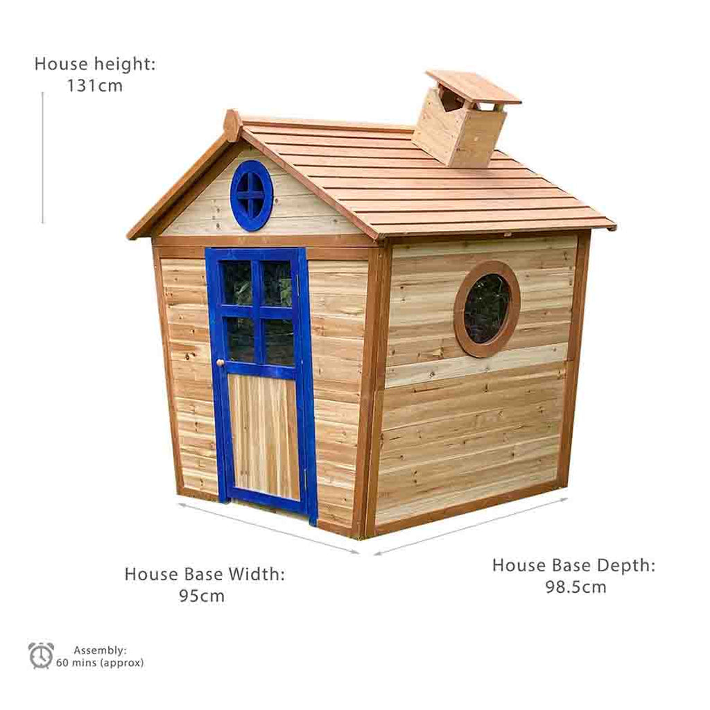 Redwood Lodge Wooden Playhouse – Pre-Painted Fir