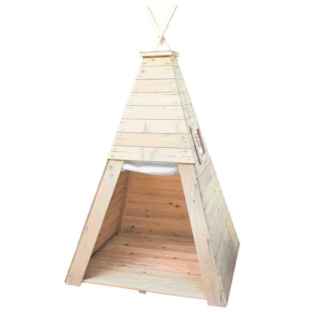 Wooden Teepee Playhouse With Floor – Indoor & Outdoor