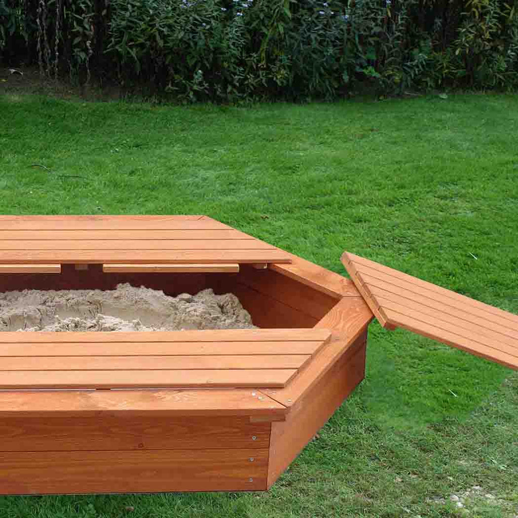 1.5m Diameter Hexagonal Wooden Sandpit
