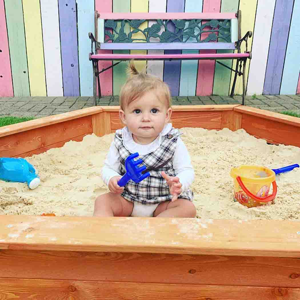 1.5m Diameter Hexagonal Wooden Sandpit