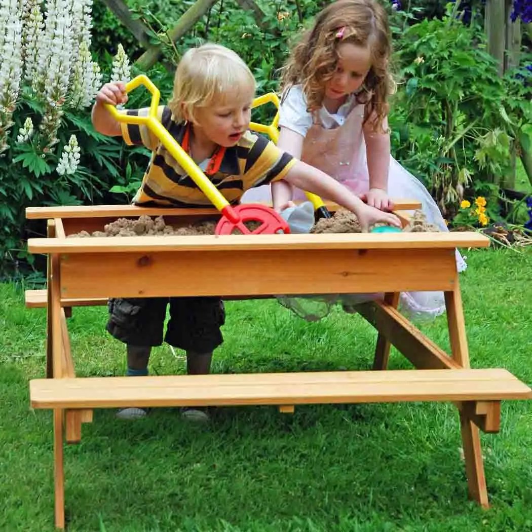 Picnic Table Sandpit with Lid