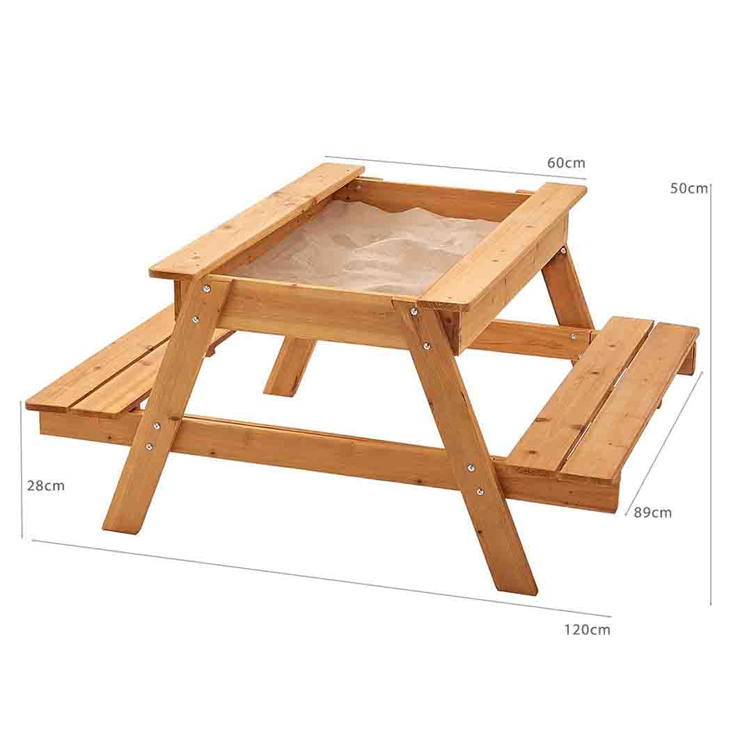 Picnic Table Sandpit with Lid