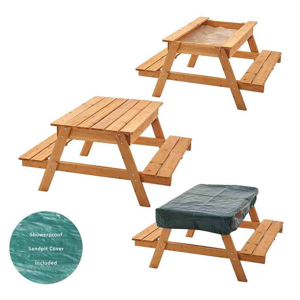 Picnic Table Sandpit with Lid