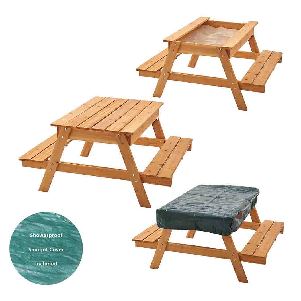 Picnic Table Sandpit with Lid