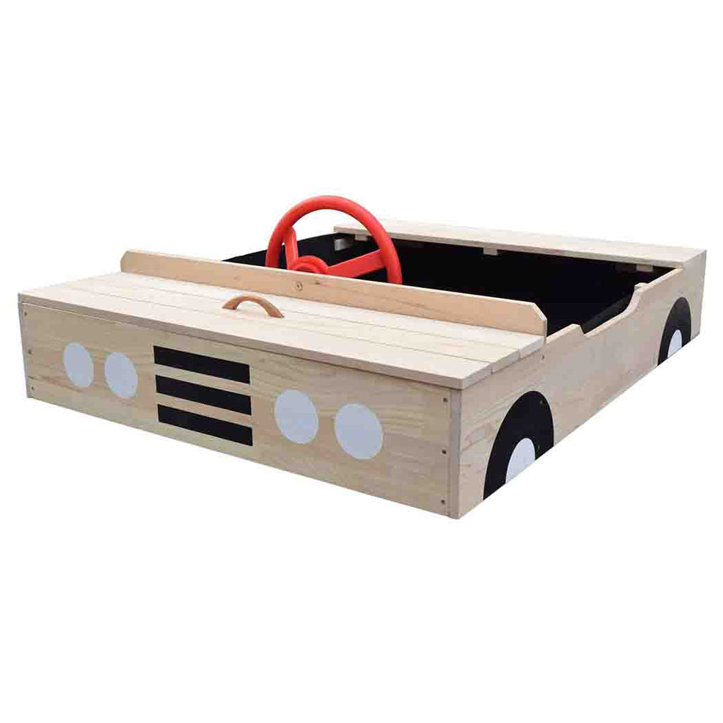 Car Shaped Wooden Sandpit