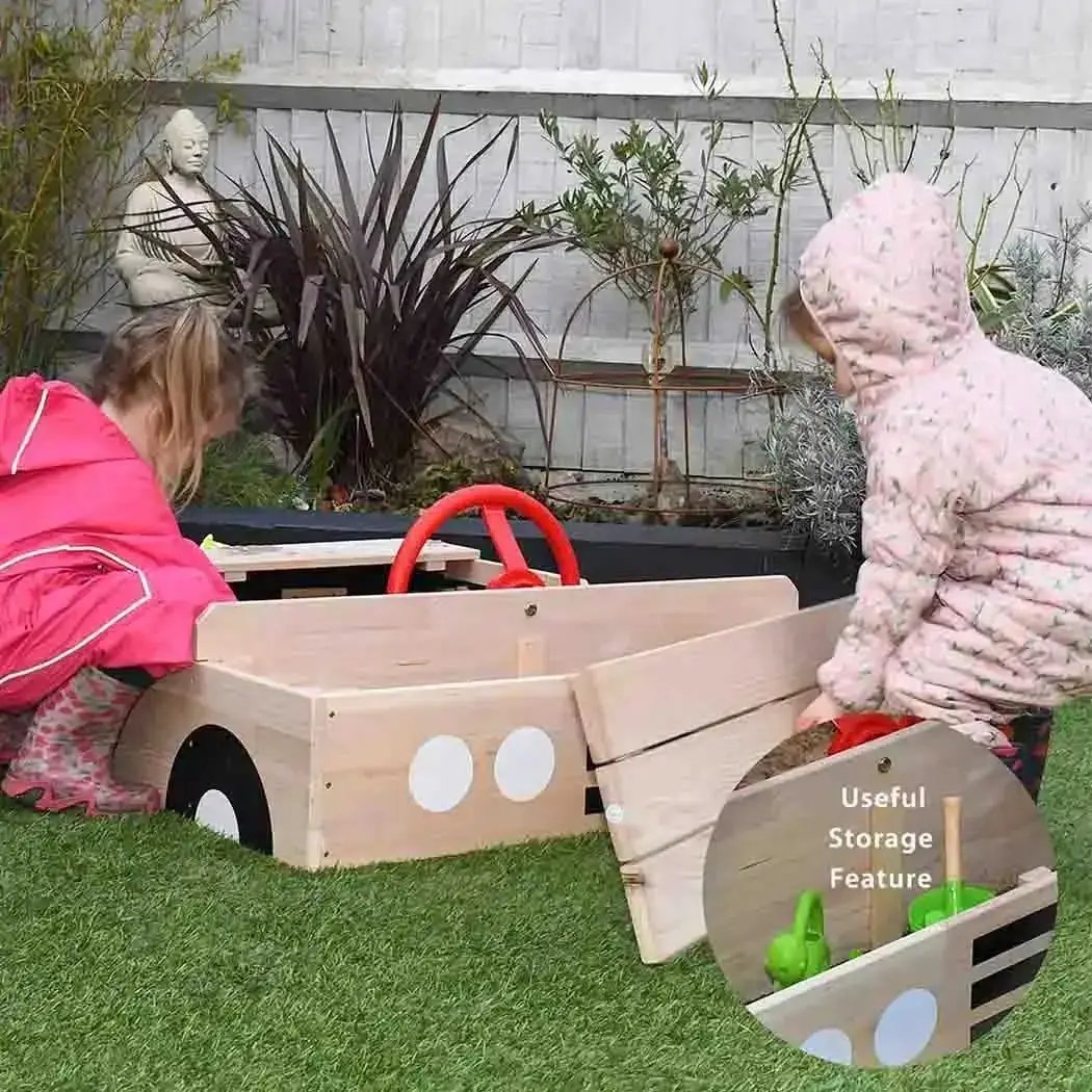 Car Shaped Wooden Sandpit