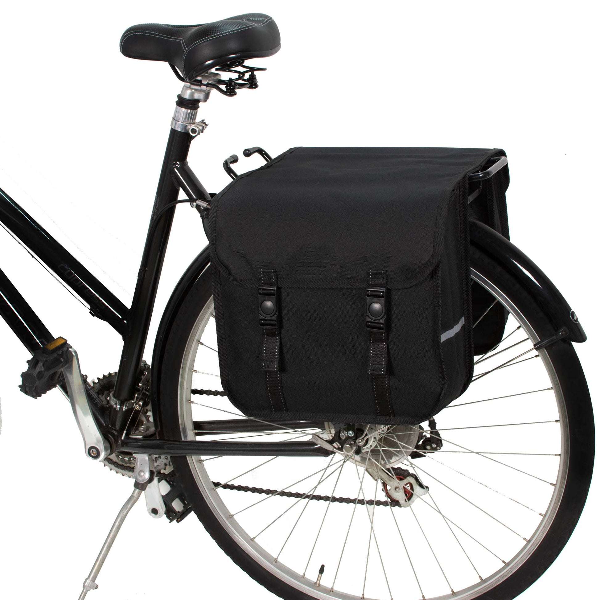 BikyBag Classic - Bicycle Double Pannier Bag (Black)