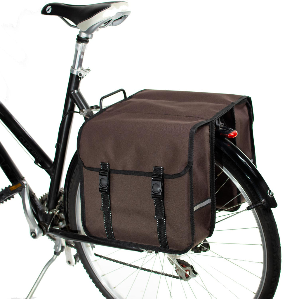 BikyBag Classic - Bicycle Double Pannier Bag (Brown)