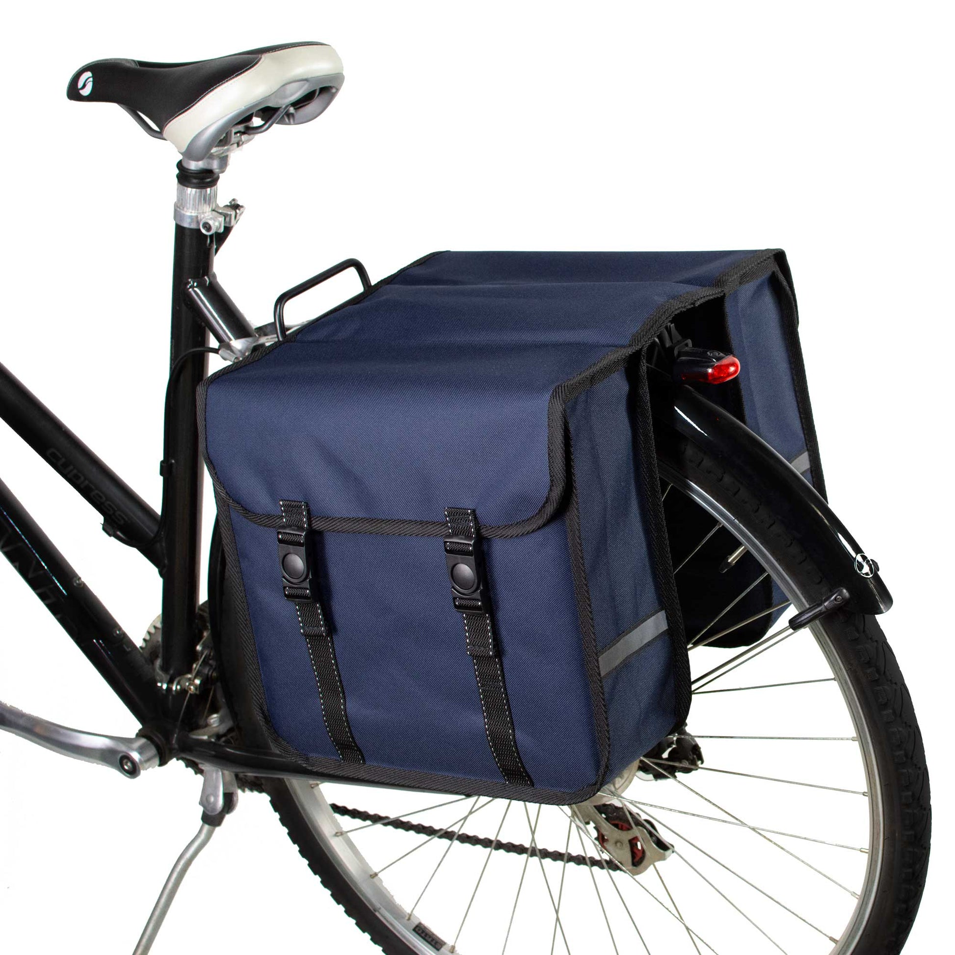 BikyBag Classic - Bicycle Double Pannier Bag (Navy Blue)