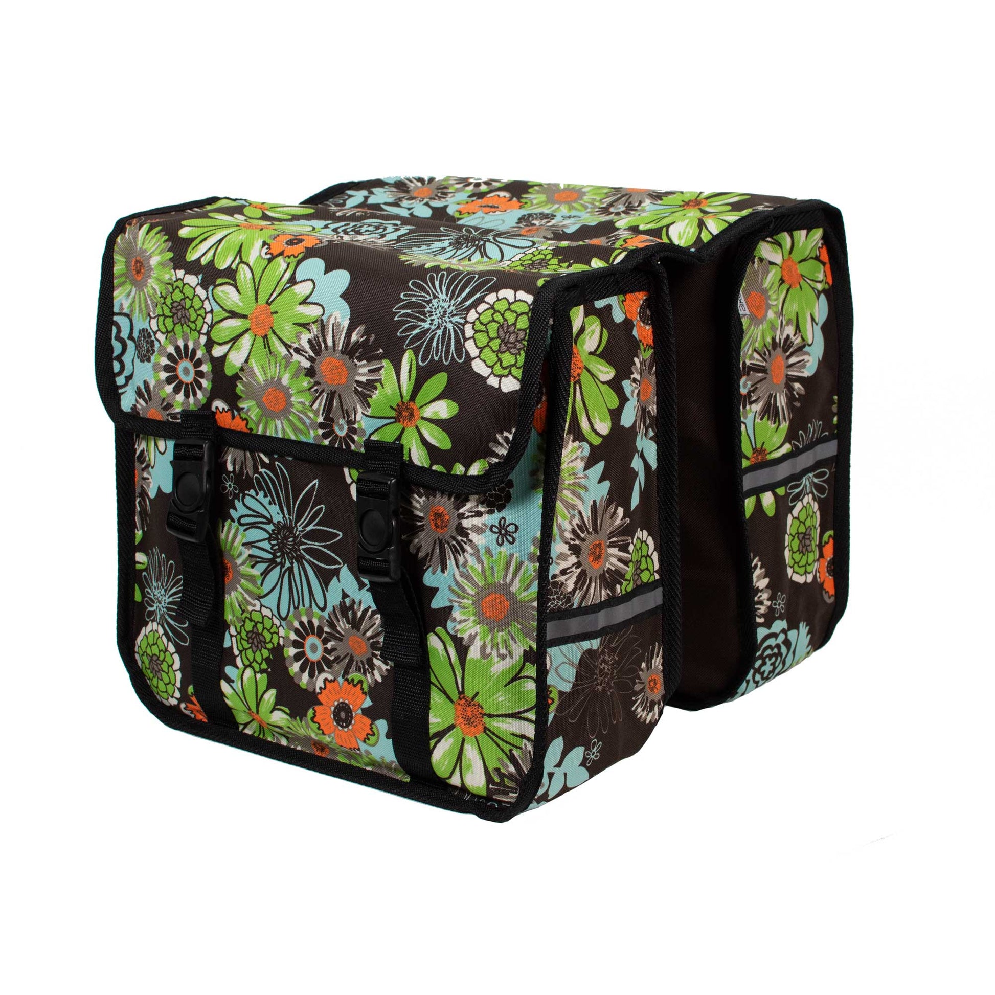 BikyBag Classic CE - Bicycle Double Pannier Bag (Green Meadow)