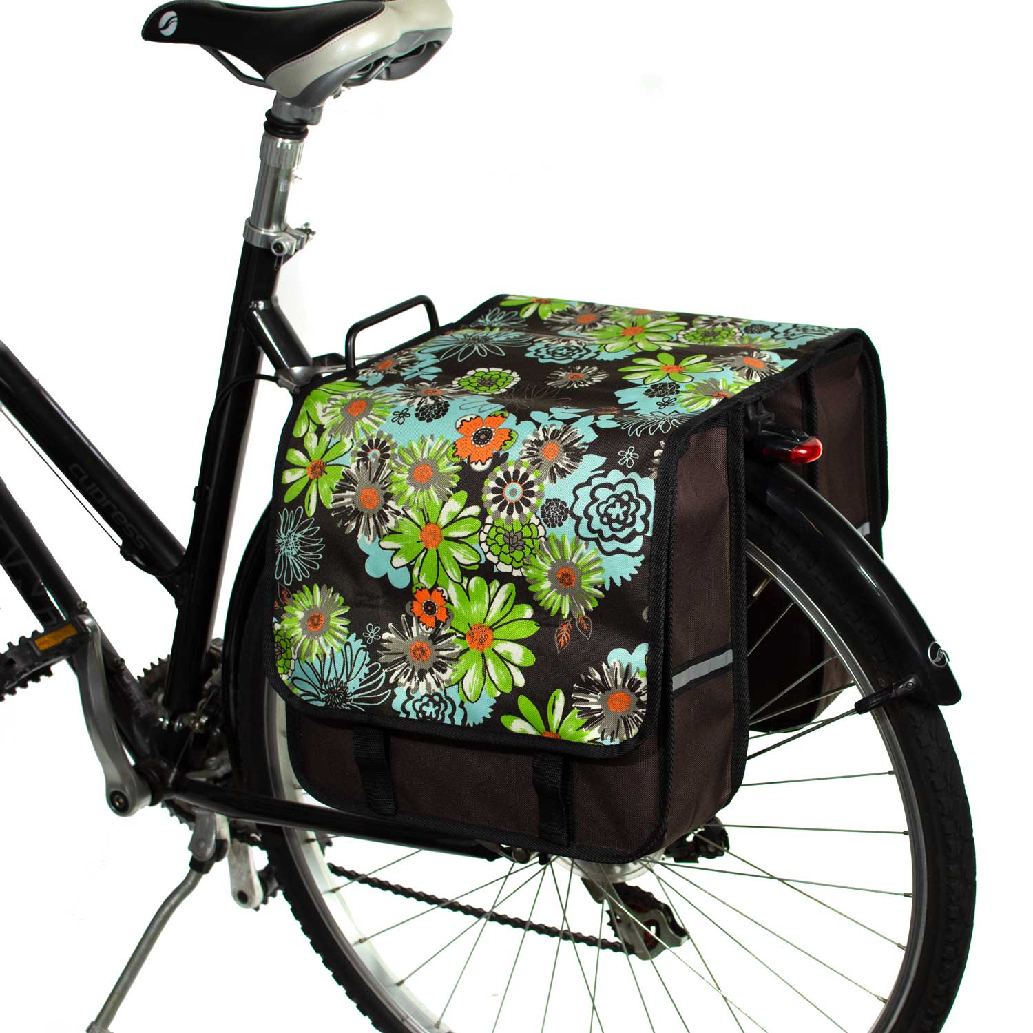 BikyBag Classic CL - Bicycle Double Pannier Bag (Green Meadow)