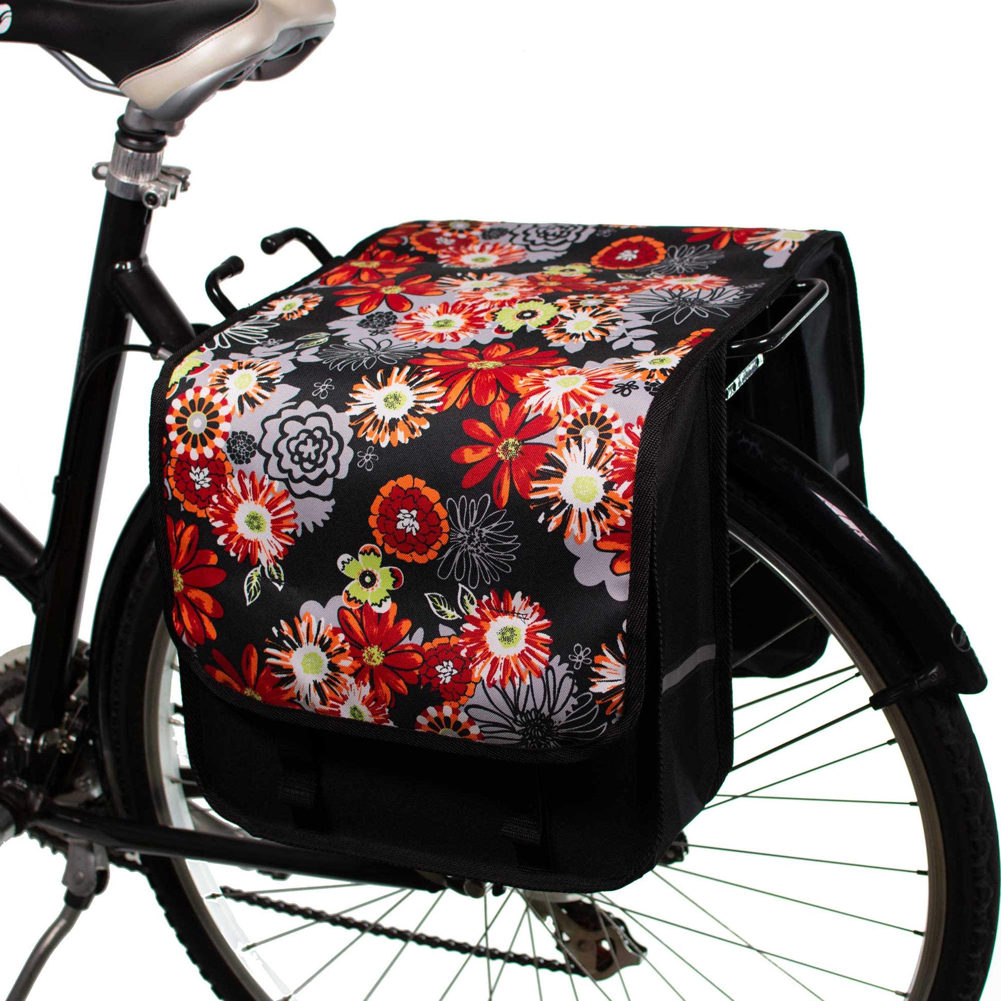 BikyBag Classic CL - Bicycle Double Pannier Bag (Red Meadow)