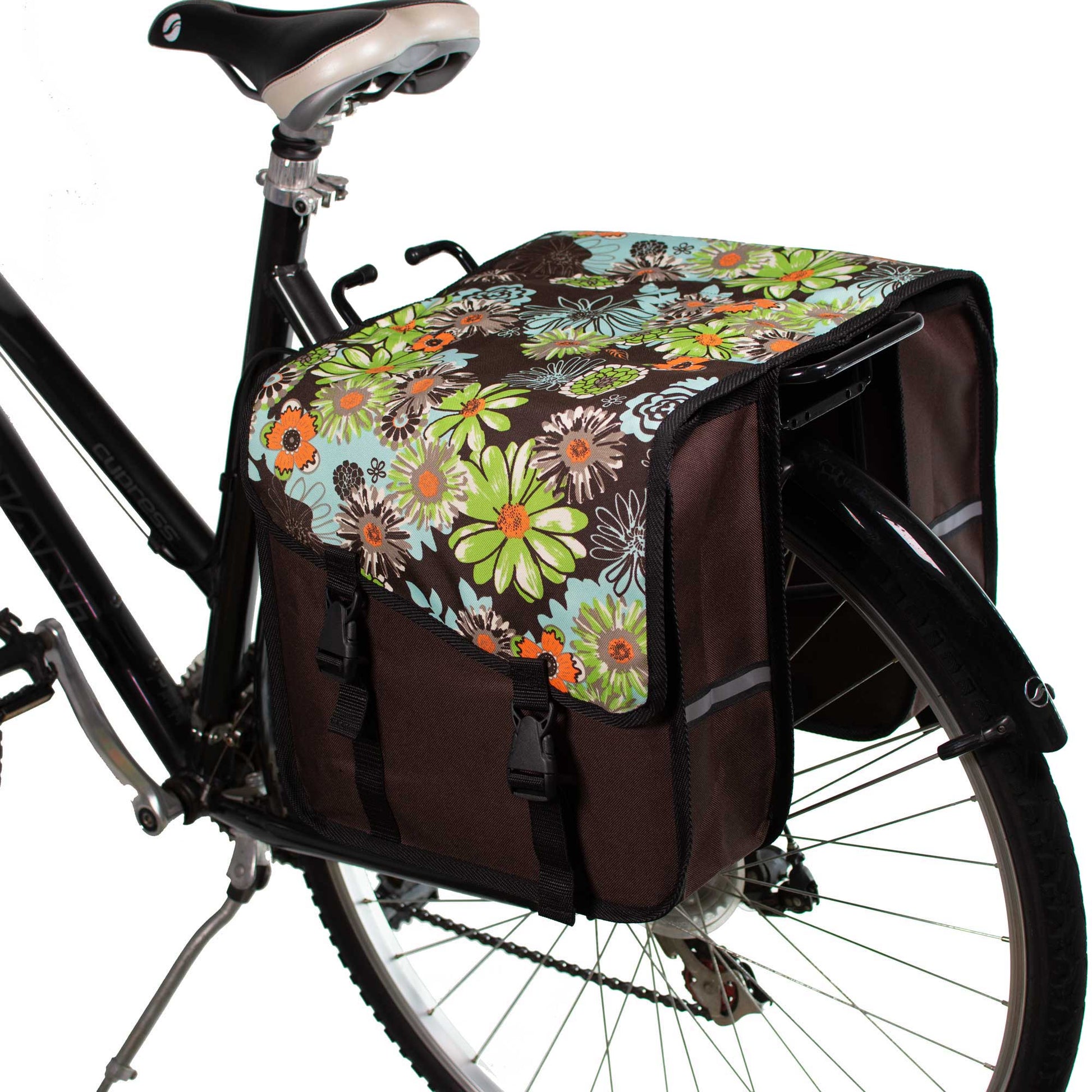 BikyBag Classic CS - Bicycle Double Panniers (Green Meadow)