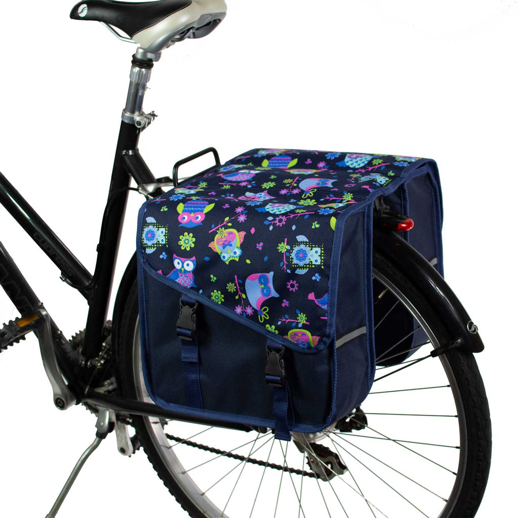 BikyBag Classic CS - Bicycle Double Panniers (Owls)