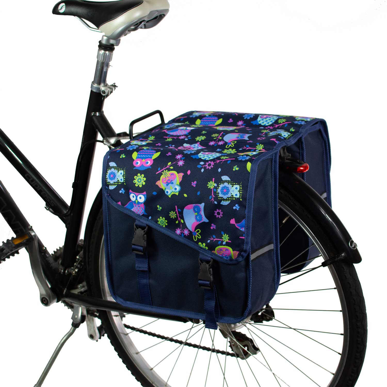 BikyBag Classic CS - Bicycle Double Panniers (Owls)