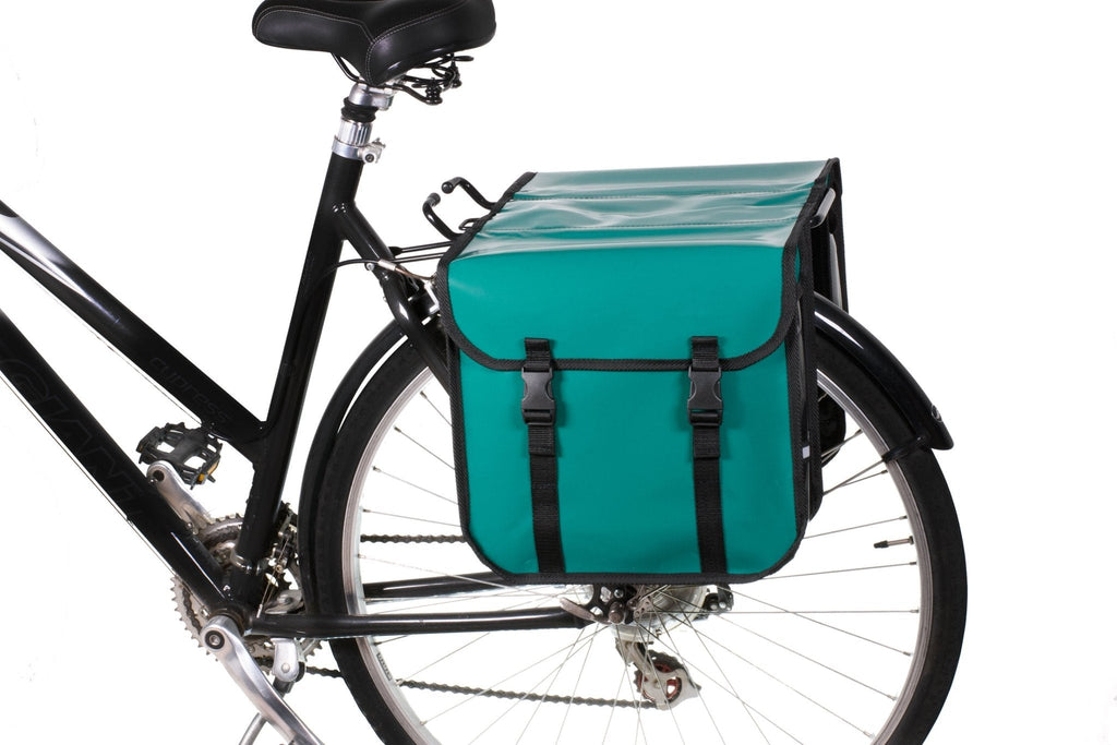 BikyBag Classic CW - Waterproof Bicycle Double Panniers (Forest Green)
