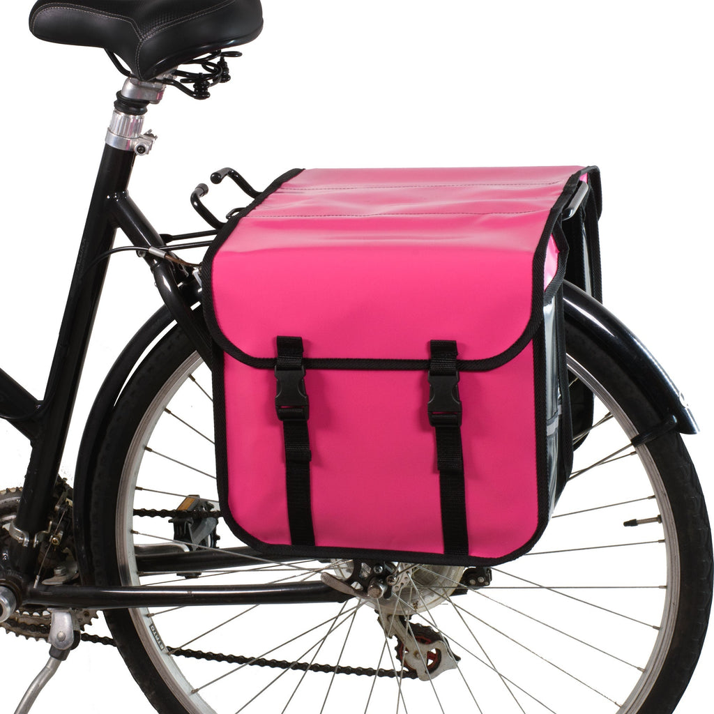 BikyBag Classic CW - Waterproof Bicycle Double Panniers (Pink)