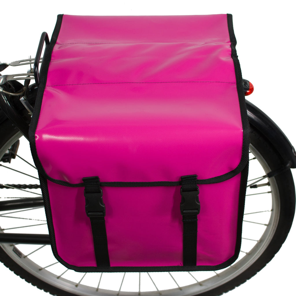 BikyBag Classic CW - Waterproof Bicycle Double Panniers (Pink)