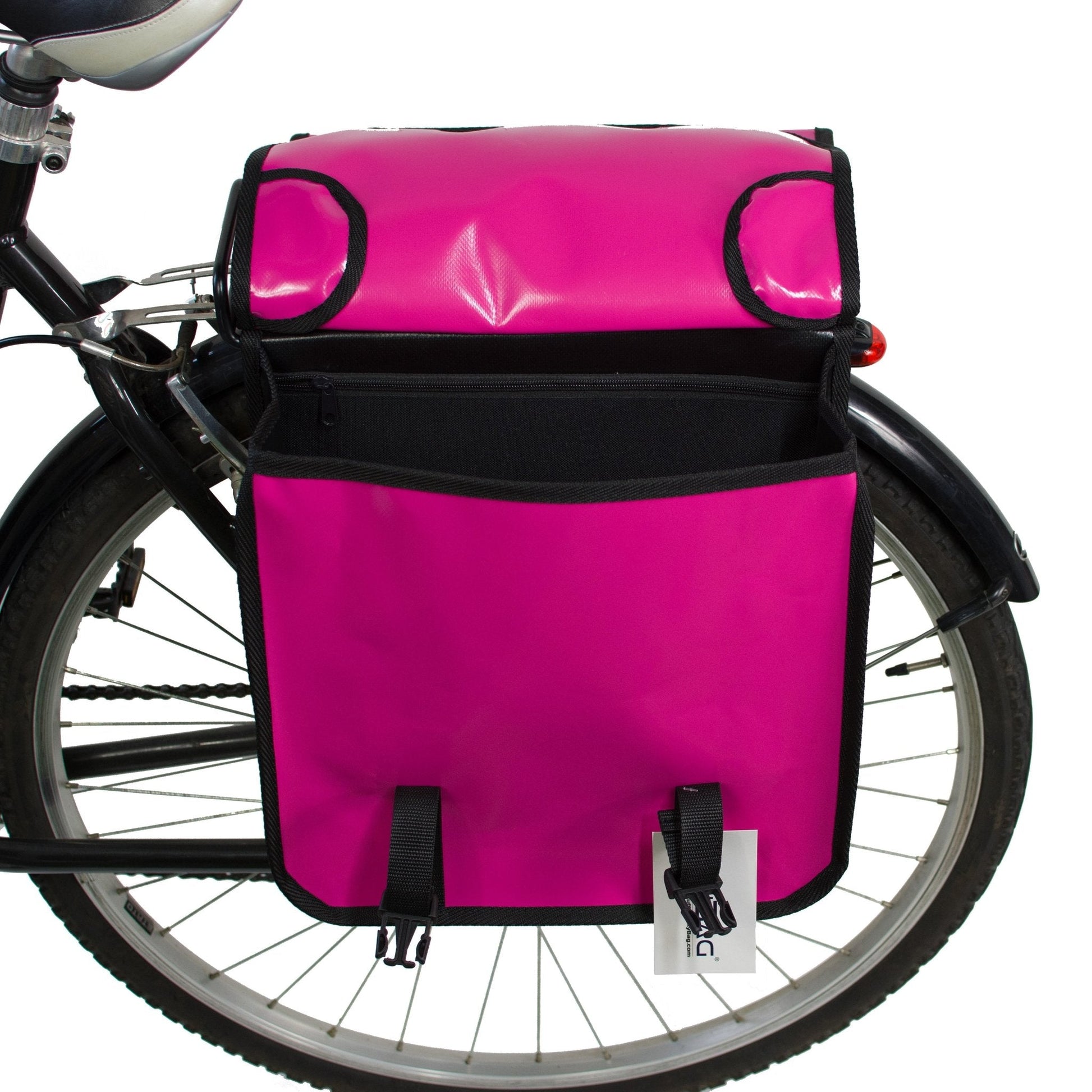 BikyBag Classic CW - Waterproof Bicycle Double Panniers (Pink)
