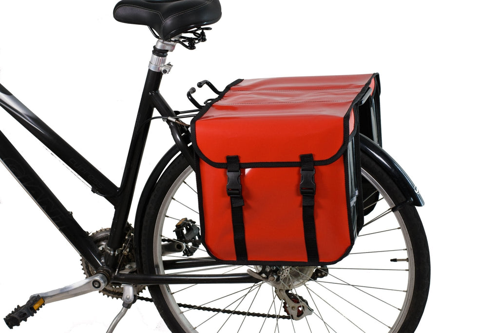 BikyBag Classic CW - Waterproof Bicycle Double Panniers (Red)