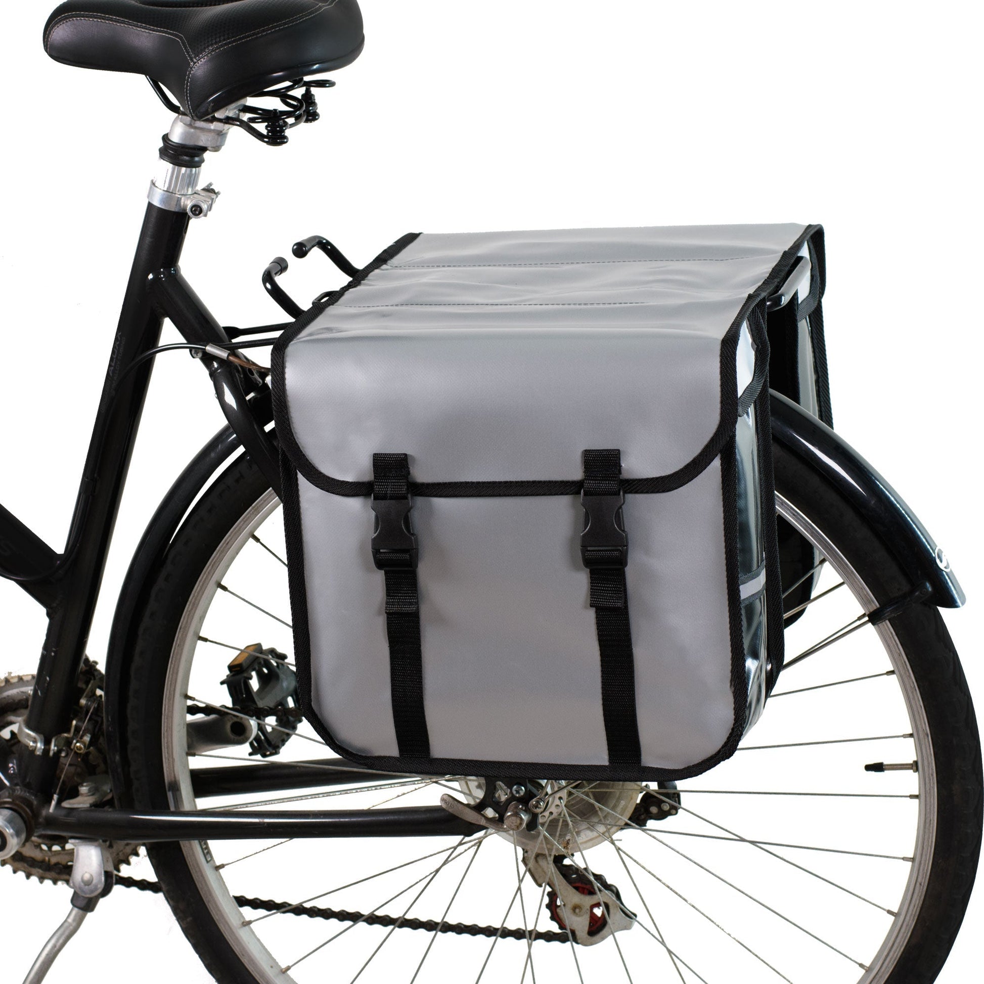 BikyBag Classic CW - Waterproof Bicycle Double Panniers (Silver)