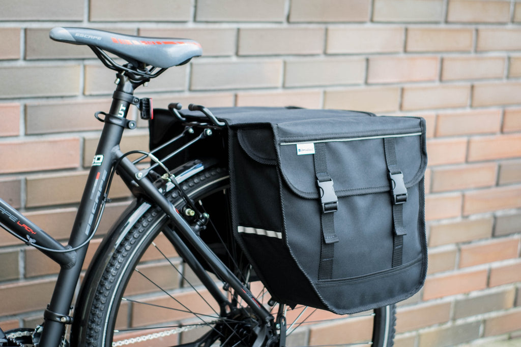 BikyBag Model M  - Bicycle Double Panniers (Black)